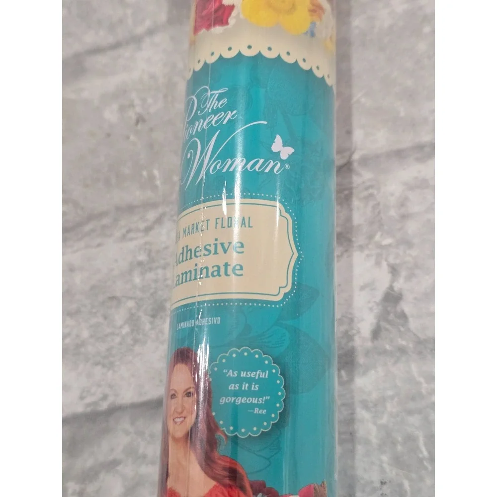 The Pioneer Woman Flea Market Floral Adhesive Laminate Drawer Shelf Liner 12'